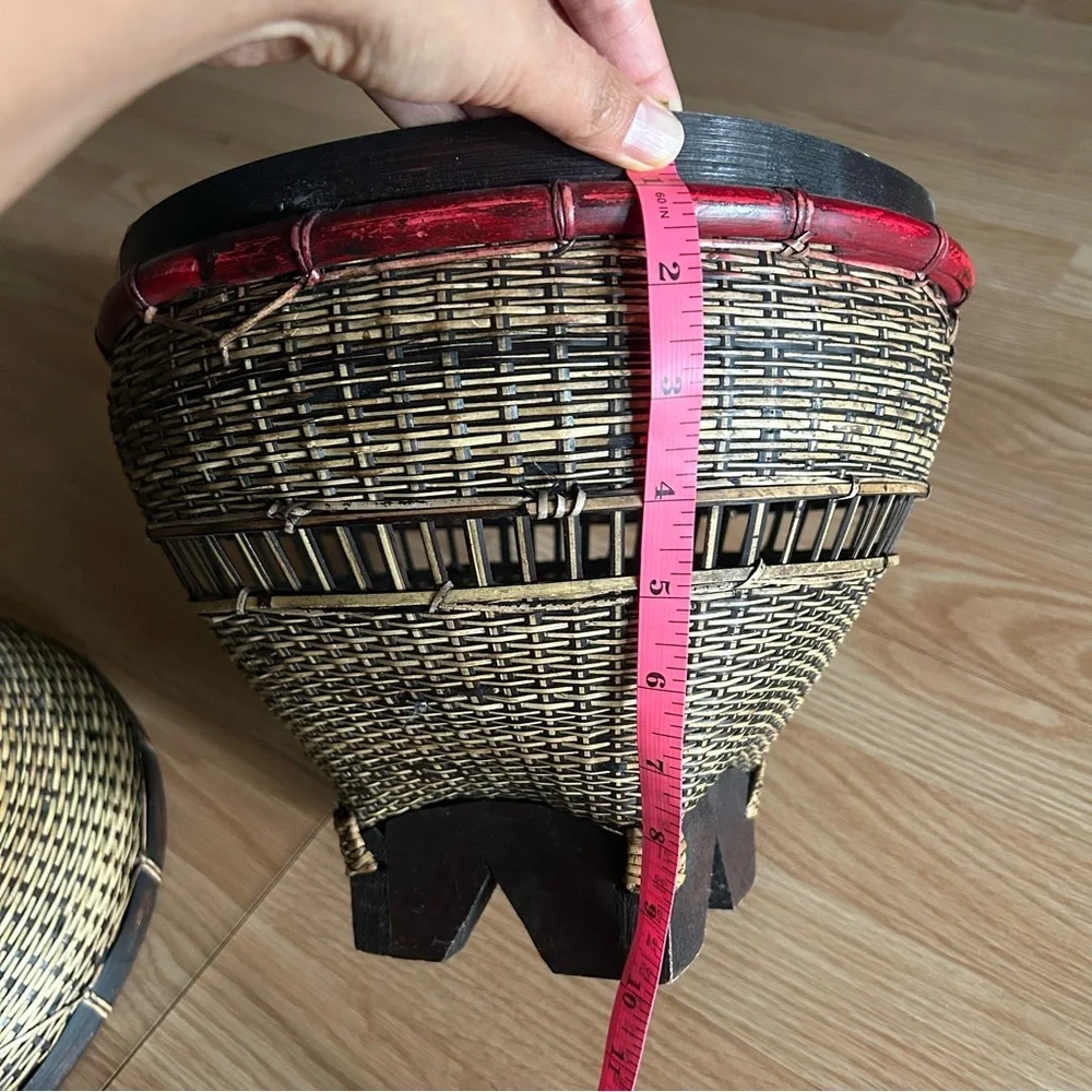 Traditional Vintage Asian Hand Woven Fishing Basket